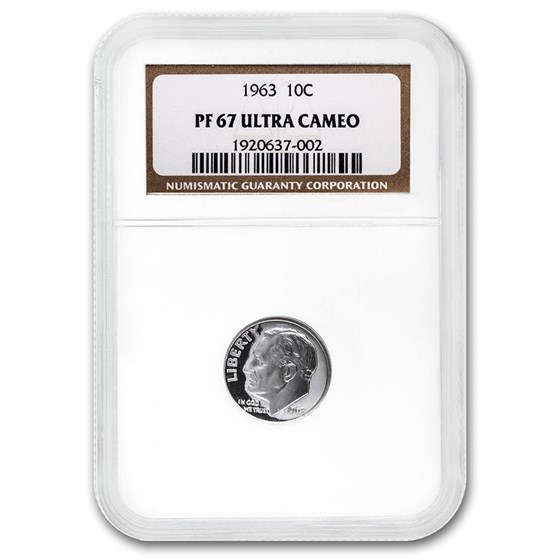 1963 Roosevelt Dime PF-67 Ultra Cameo NGC 1963 Roosevelt Dime PF-67 Ultra Cameo NGC